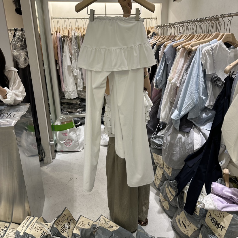 BERTHA東大門實拍韓國女裝新品人氣休閑打底褲鯊魚褲褶皺BERTHA打底褲/鯊魚褲
