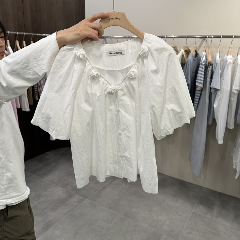 URBANSTORY/REMAKING韓國東大門代購女士新品人氣襯衫蕾絲衫Remaking/URBANSTORY襯衫/蕾絲衫圖色1