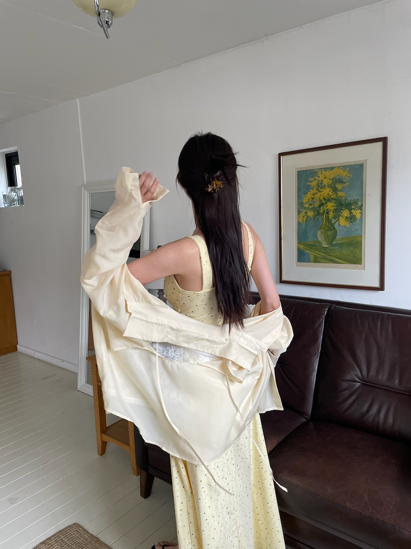 JOURNEY韓國直郵女裝新款26夏季時尚休閑26春夏襯衫蕾絲衫透明JOURNEY襯衫/蕾絲衫