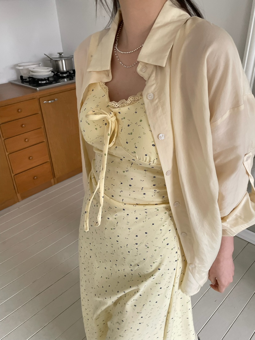 JOURNEY韓國直郵女裝新款26夏季時尚休閑26春夏襯衫蕾絲衫透明JOURNEY襯衫/蕾絲衫