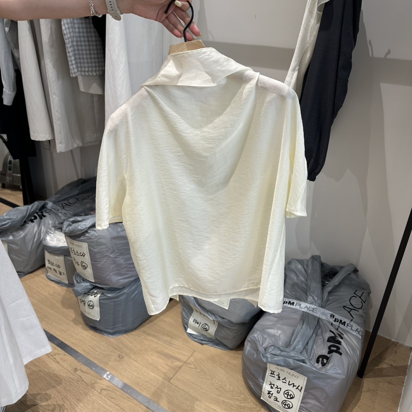 aube nunt韓國代購女裝新款推薦26夏季熱賣休閑襯衫蕾絲衫aube nunt襯衫/蕾絲衫圖色3