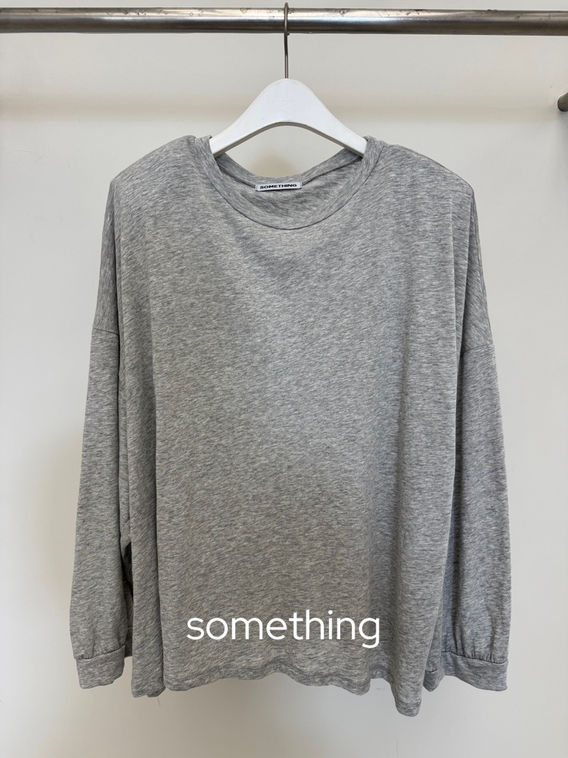 SOMETHING-L/FANCY韓國代購女裝新品休閑職業26春夏長袖T恤SOMETHING-L/FANCY長袖T恤圖色2