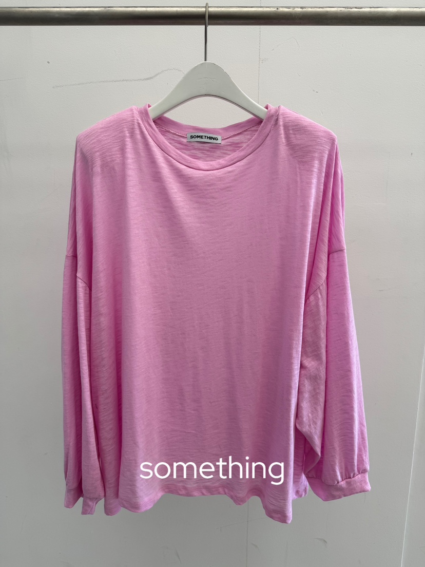 SOMETHING-L/FANCY韓國代購女裝新品休閑職業26春夏長袖T恤SOMETHING-L/FANCY長袖T恤圖色4
