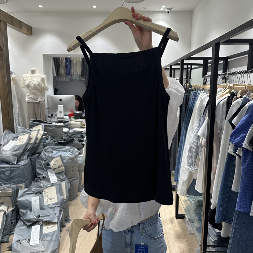 BRUNI/RICOTTA韓國直郵實拍女裝新品休閑26春夏吊帶背心BRUNI/RICOTTA吊帶/背心