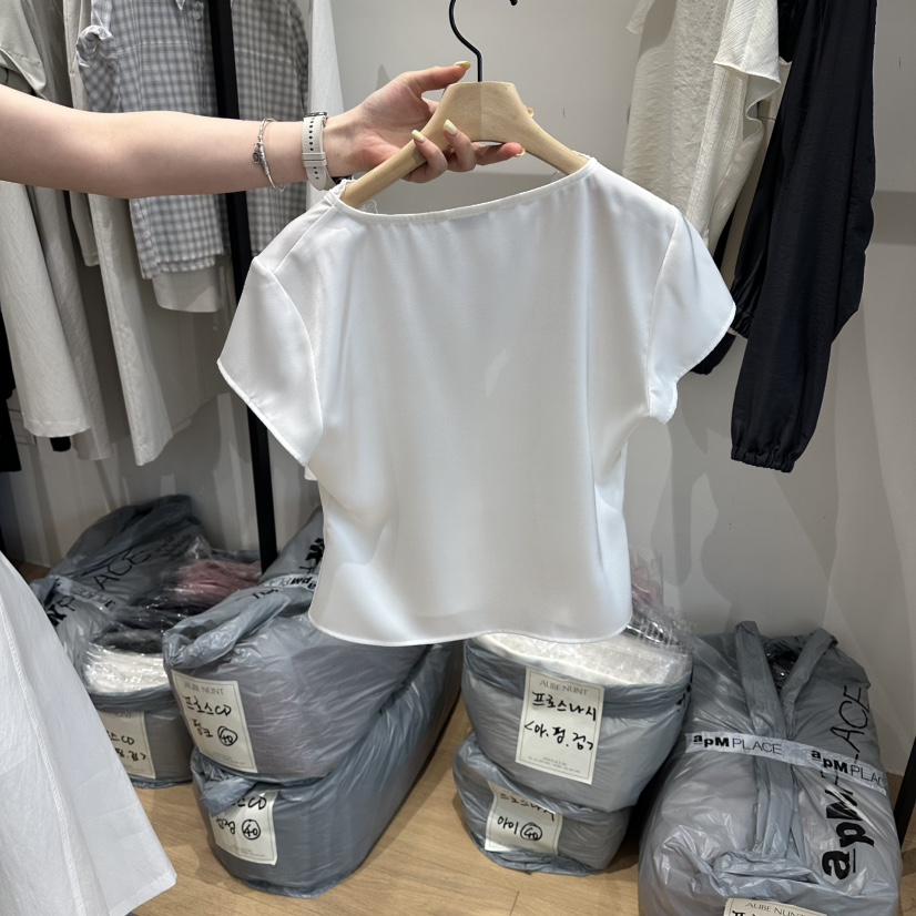 aube nunt東大門實拍韓國女士新品26春夏時尚襯衫蕾絲衫aube nunt襯衫/蕾絲衫