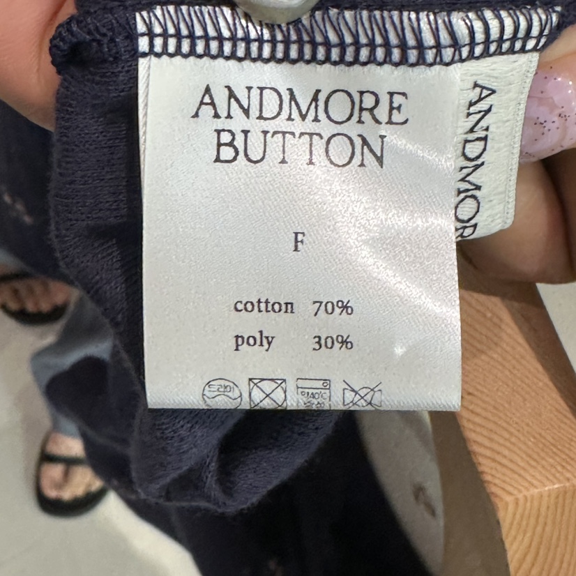 ANDMORE BUTTON韓國代購女裝新款26春夏26夏季熱賣T恤雙面ANDMORE BUTTONT恤