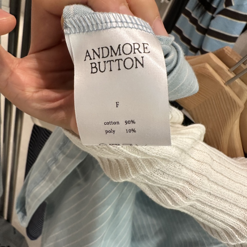 ANDMORE BUTTON韓國直郵女裝新款人氣職業時尚休閑26春夏T恤ANDMORE BUTTONT恤