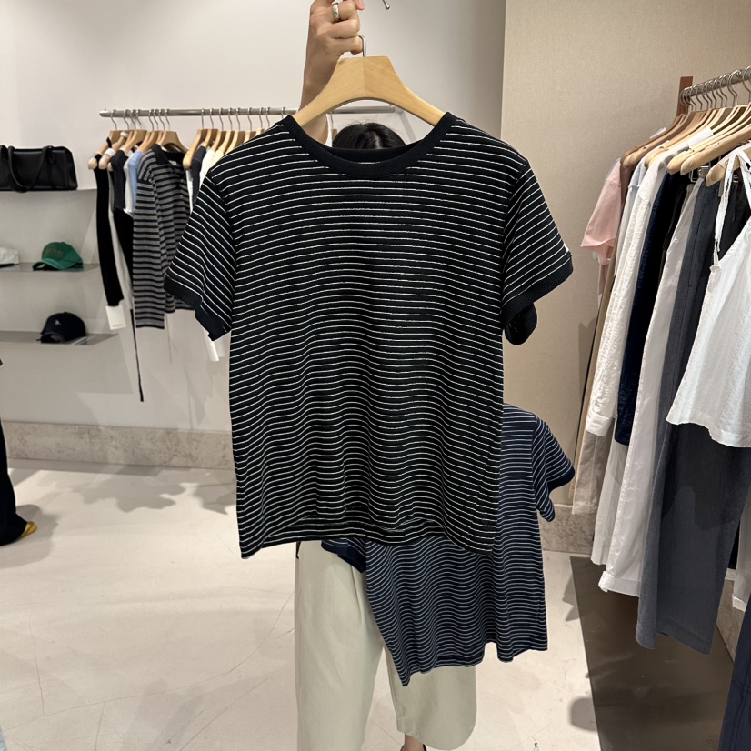 ANDMORE BUTTON韓國直郵女裝新款人氣職業時尚休閑26春夏T恤ANDMORE BUTTONT恤圖色3