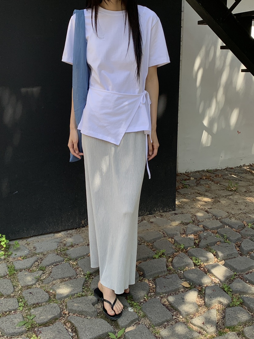 B_GARDER韓國代購女裝新品26春夏熱賣26夏季長裙百褶褶裙B.GARDER長裙