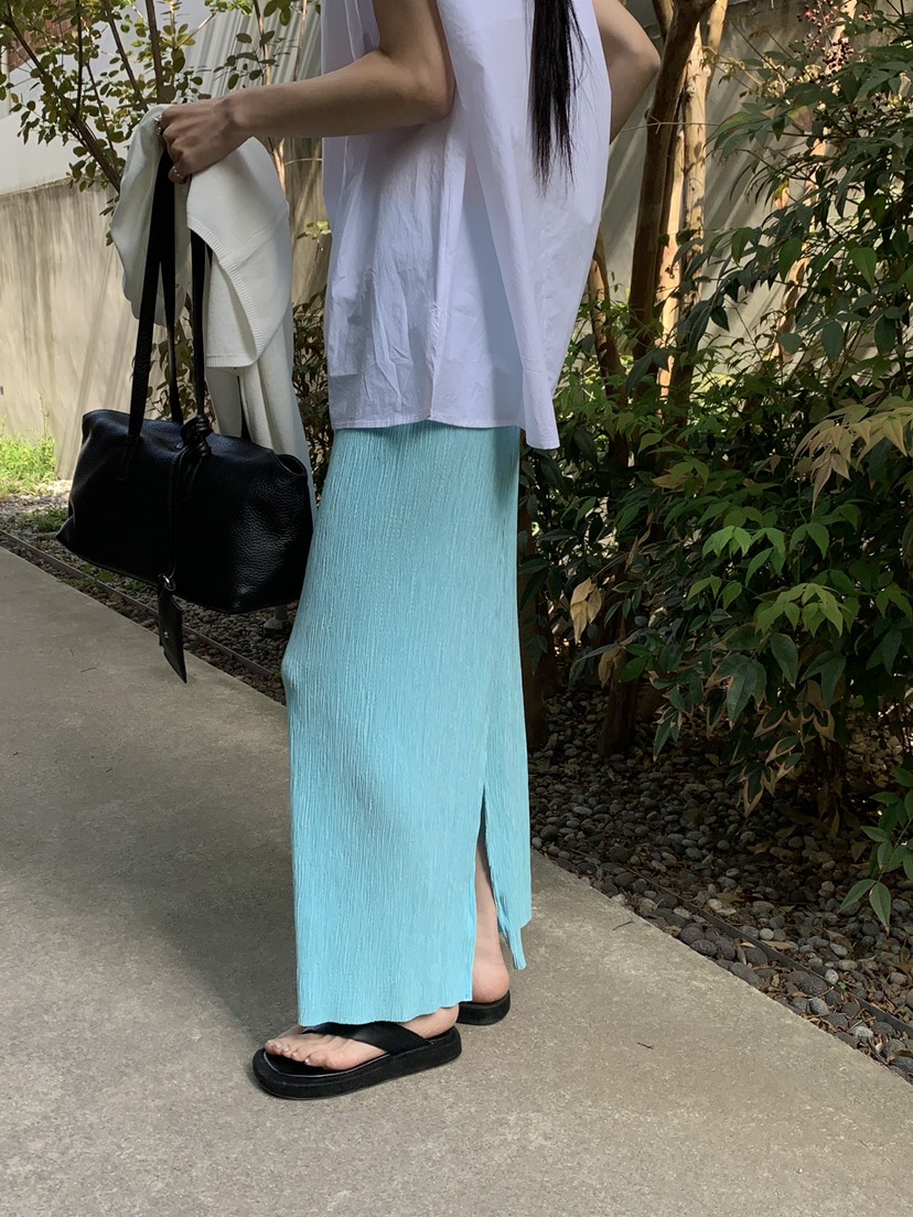 B_GARDER韓國代購女裝新品26春夏熱賣26夏季長裙百褶褶裙B.GARDER長裙