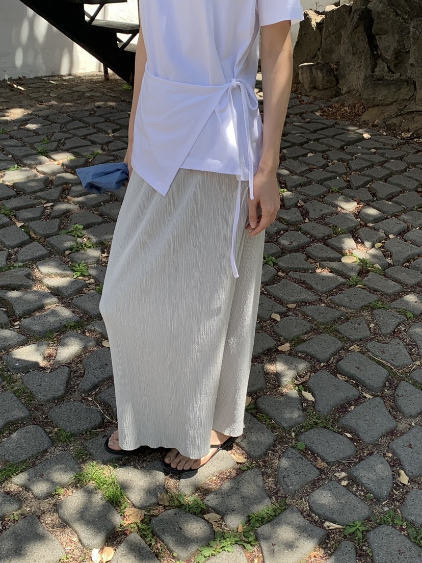 B_GARDER韓國代購女裝新品26春夏熱賣26夏季長裙百褶褶裙B.GARDER長裙圖色1