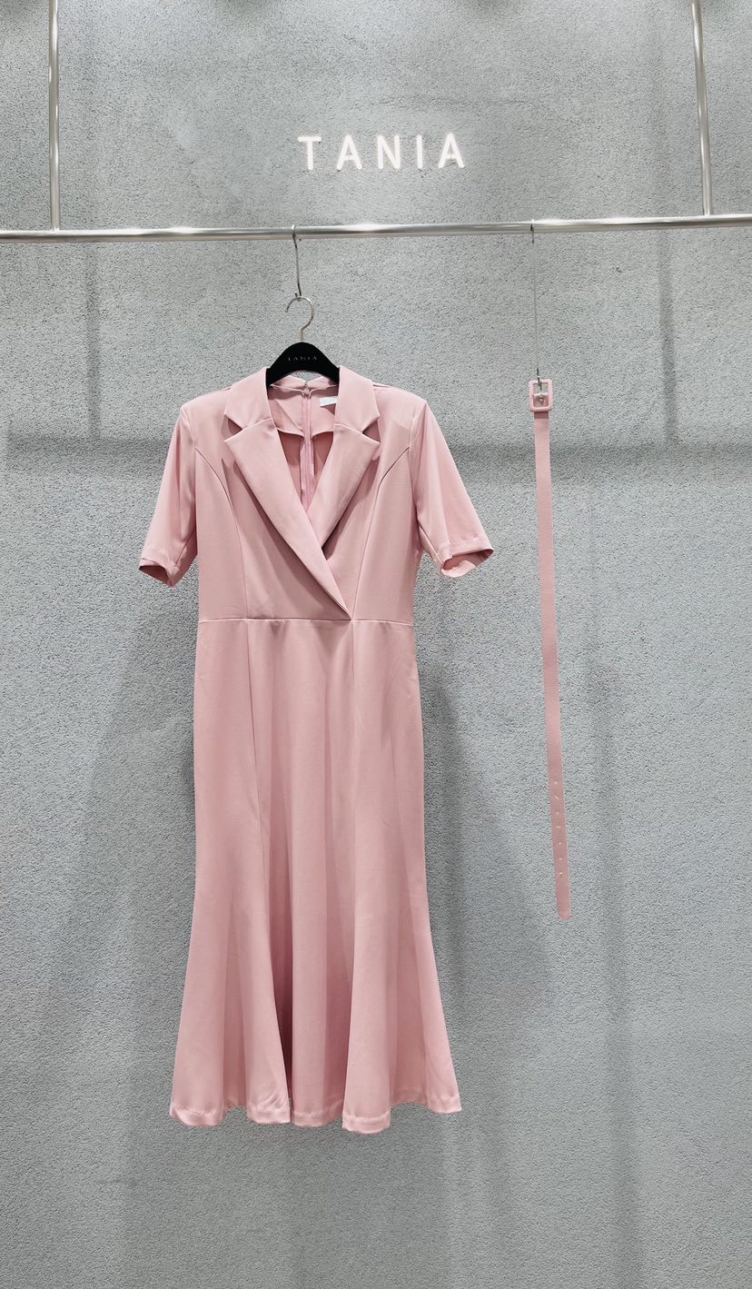 TANIA韓國東大門直郵女裝新品職業推薦時尚熱賣連衣裙含腰帶TANIA連衣裙