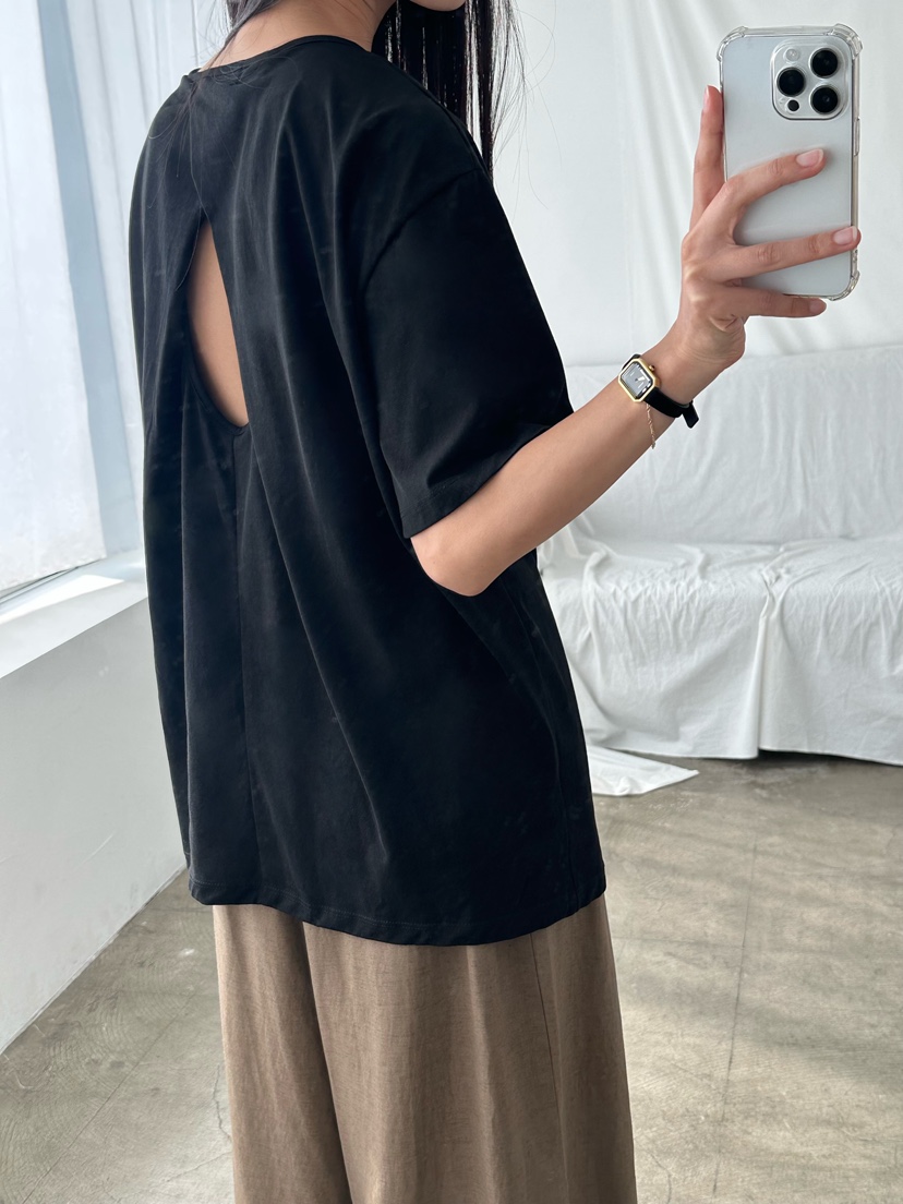 LE VASE韓國直郵女士新款推薦26夏季26春夏職業人氣熱賣T恤LE VASET恤