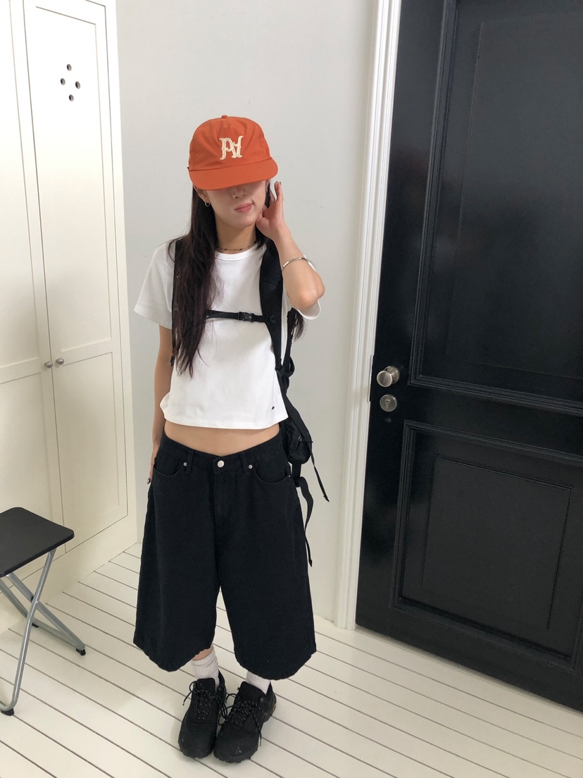 SEEOT韓國直郵實拍女裝新款休閑熱賣短褲不含腰帶男女同款SEEOT短褲