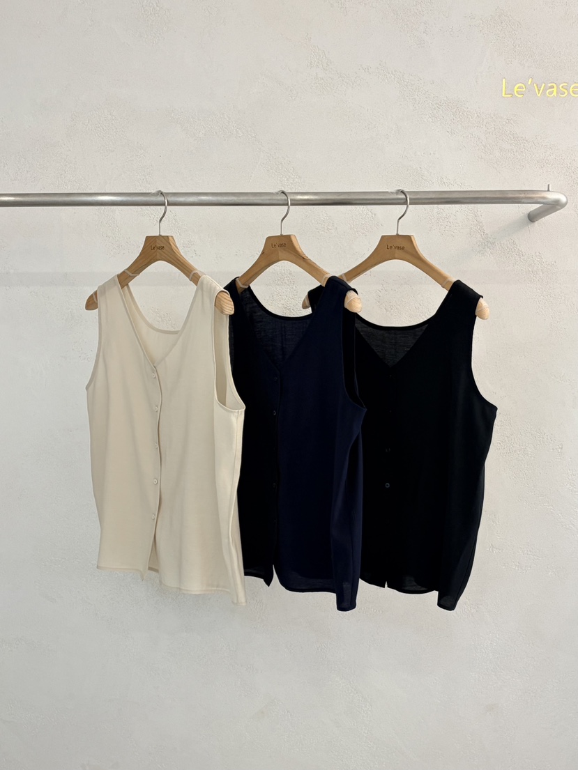 LE VASE韓國直郵女士新品26春夏時尚職業推薦吊帶背心雙面LE VASE吊帶/背心