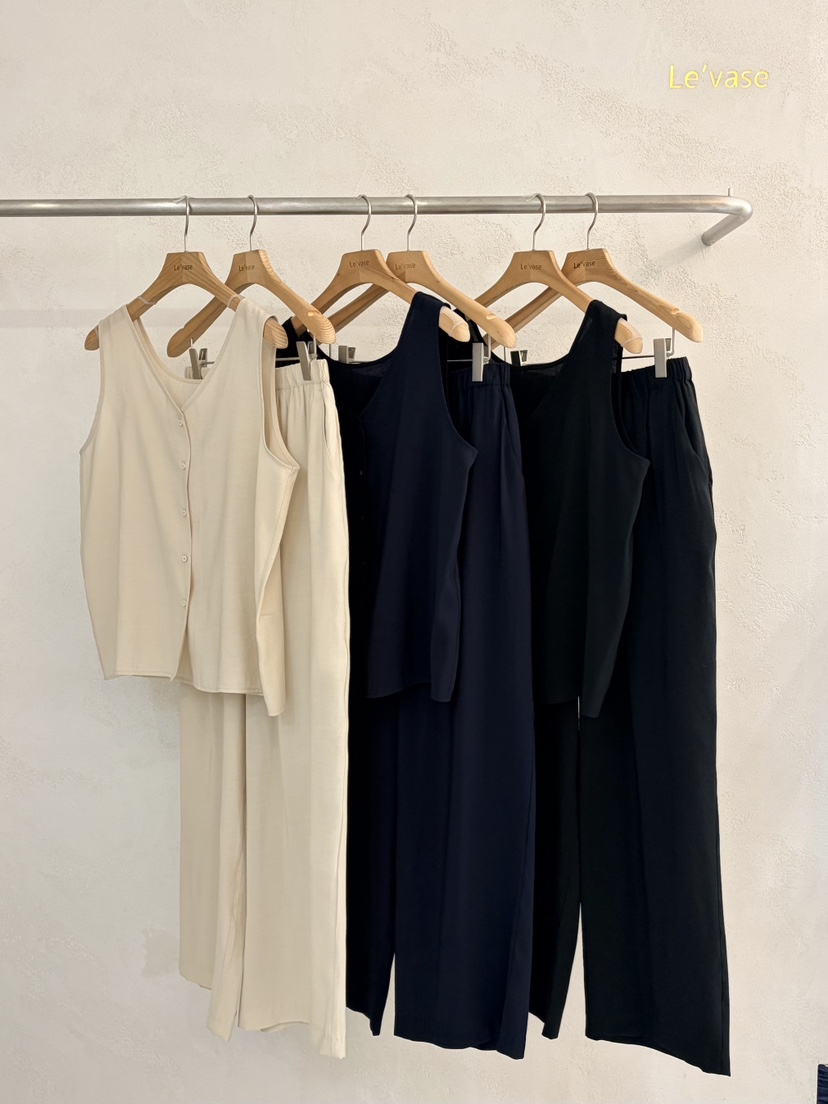 LE VASE韓國直郵女士新品26春夏時尚職業推薦吊帶背心雙面LE VASE吊帶/背心
