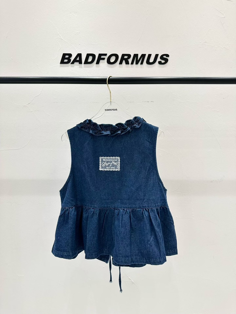 BADFORMUS韓國東大門代購女士新品人氣推薦熱賣休閑馬甲格子BADFORMUS馬甲