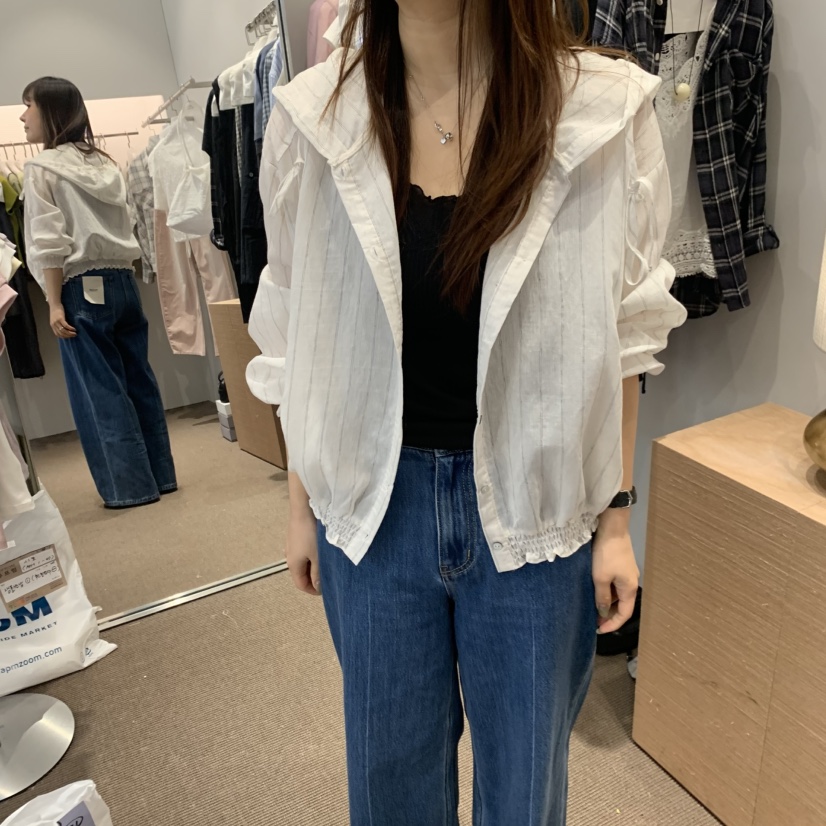 SIHO ARCHIVE東大門實拍韓國女士新品休閑襯衫蕾絲衫荷葉邊連帽SIHO ARCHIVE襯衫/蕾絲衫圖色1