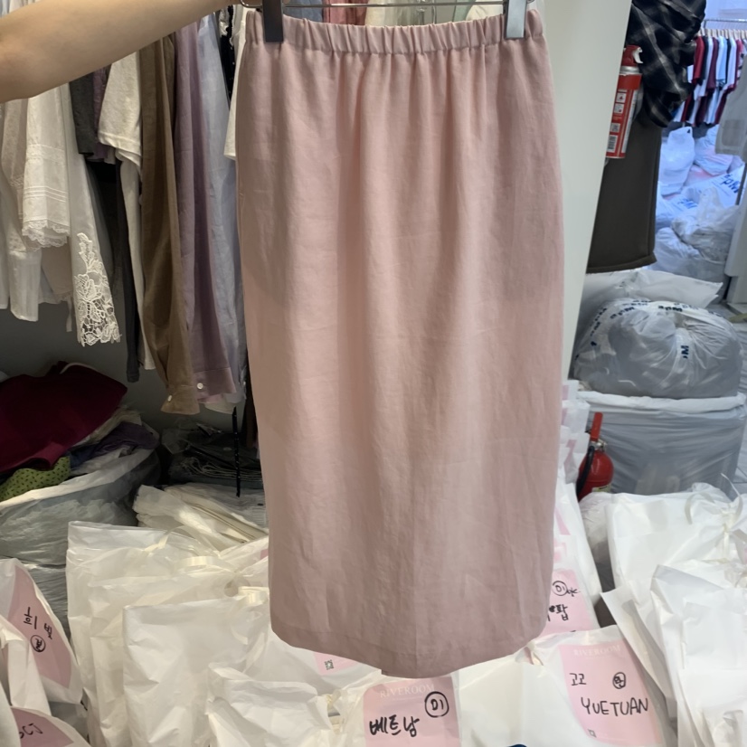 RIVEROOM韓國代購女裝新品職業推薦26春夏半身裙中短裙亞麻RIVEROOM半身裙/中短裙圖色3