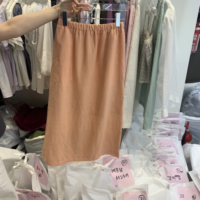 RIVEROOM韓國代購女裝新品職業推薦26春夏半身裙中短裙亞麻RIVEROOM半身裙/中短裙圖色6