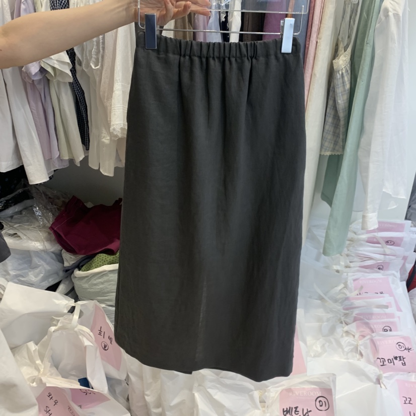 RIVEROOM韓國代購女裝新品職業推薦26春夏半身裙中短裙亞麻RIVEROOM半身裙/中短裙圖色8