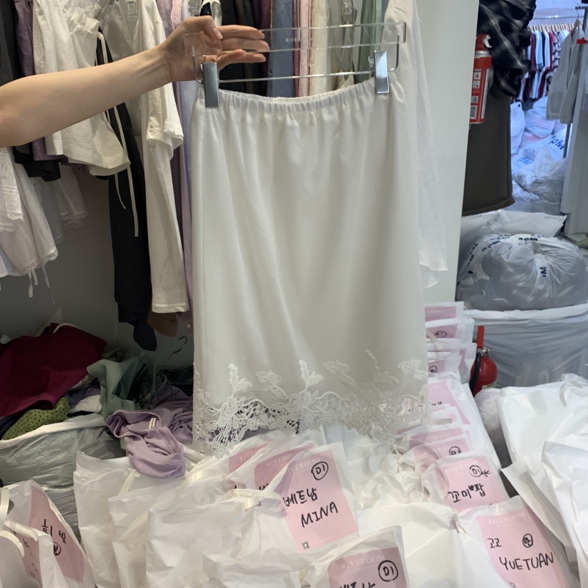 RIVEROOM韓國東大門代購女士新品26夏季時尚半身裙中短裙RIVEROOM半身裙/中短裙圖色1