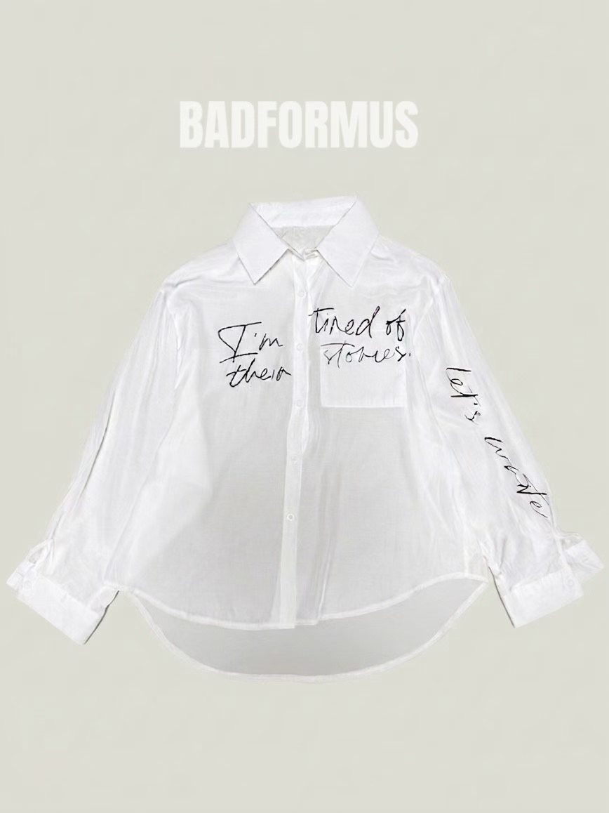 BADFORMUS韓國直郵女裝新款26春夏人氣熱賣26夏季襯衫蕾絲衫BADFORMUS襯衫/蕾絲衫圖色1