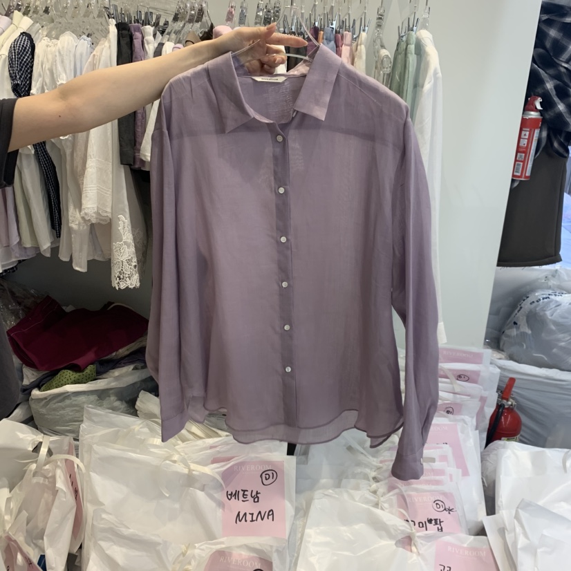 RIVEROOM韓國直郵實拍女裝新品26春夏推薦襯衫蕾絲衫亞麻RIVEROOM襯衫/蕾絲衫圖色4