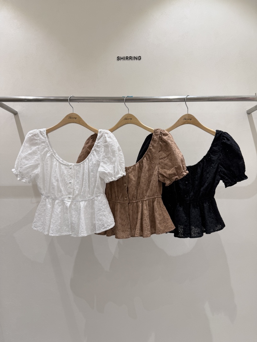 SHIRRING韓國東大門代購女裝新品推薦熱賣人氣襯衫蕾絲衫SHIRRING襯衫/蕾絲衫