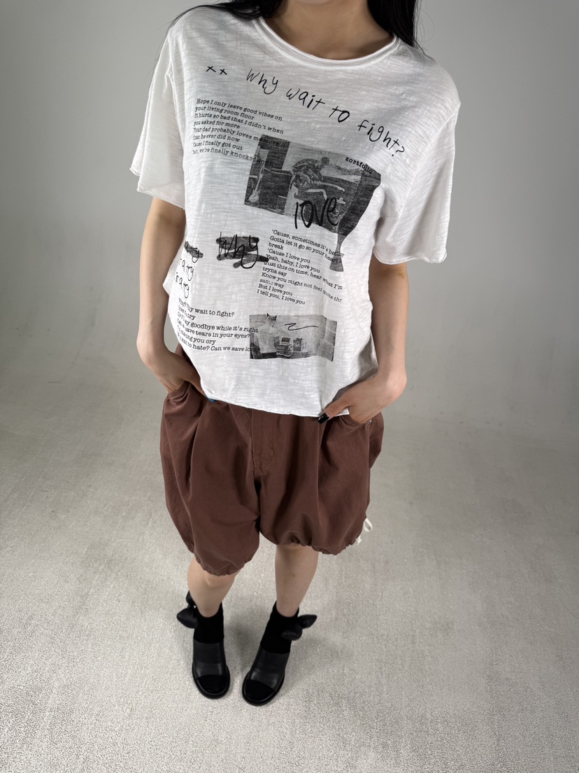 SHIRRING東大門實拍韓國女裝新品26夏季時尚人氣26春夏T恤SHIRRINGT恤