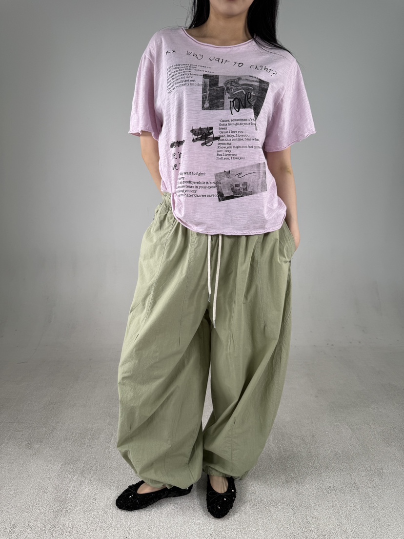 SHIRRING東大門實拍韓國女裝新品26夏季時尚人氣26春夏T恤SHIRRINGT恤