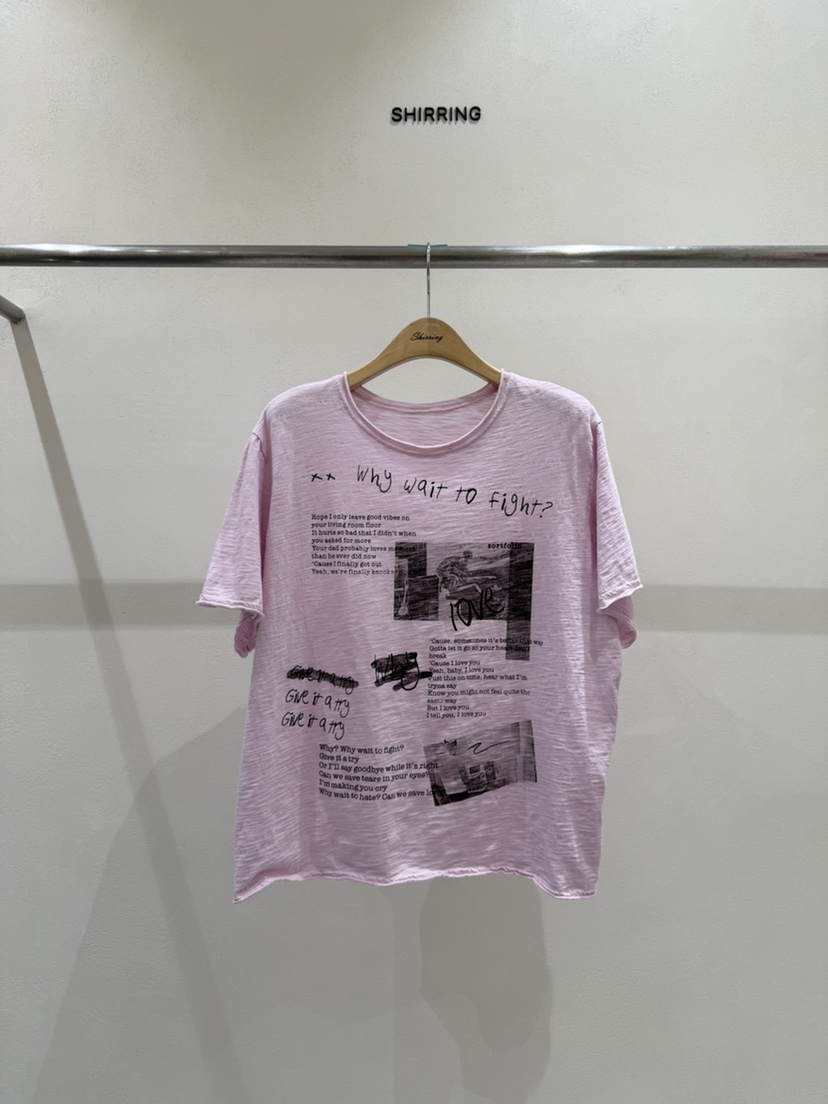 SHIRRING東大門實拍韓國女裝新品26夏季時尚人氣26春夏T恤SHIRRINGT恤圖色3