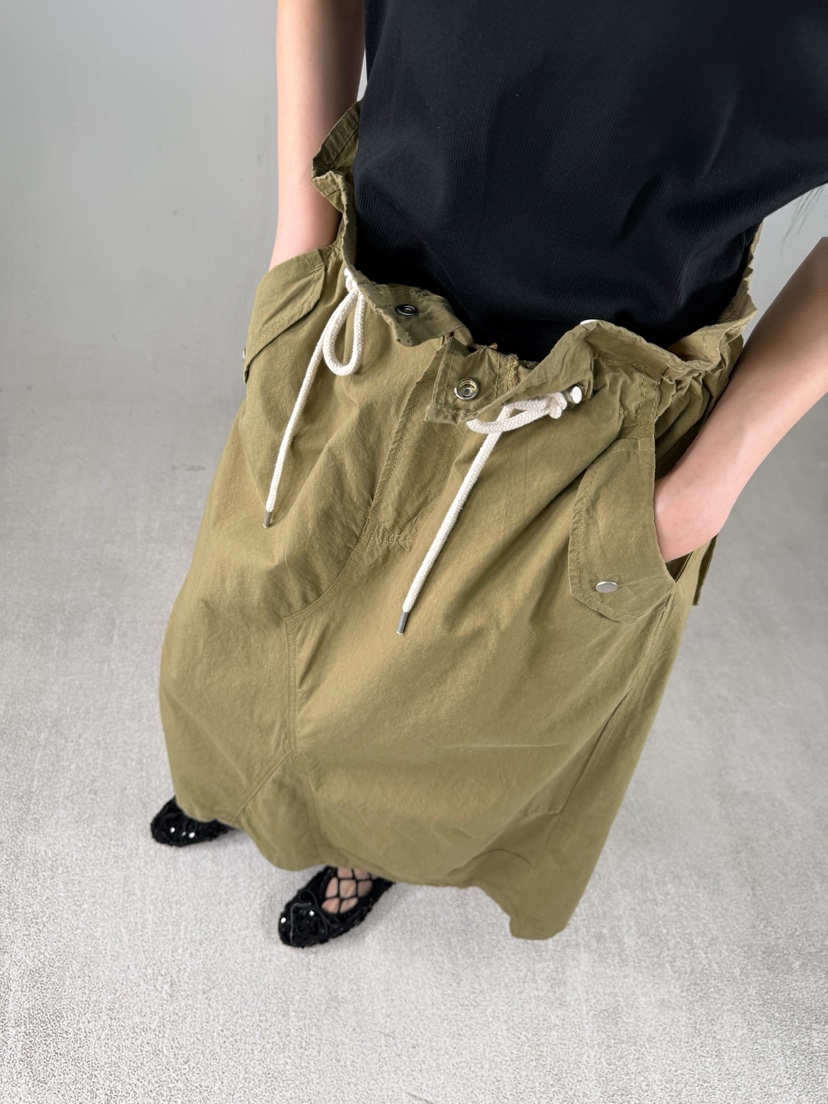 SHIRRING韓國直郵女士新款26夏季休閑職業時尚人氣推薦長裙SHIRRING長裙