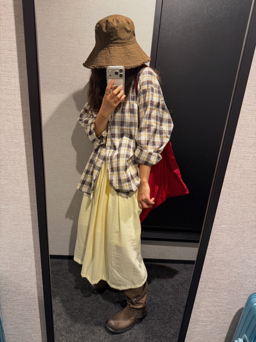 CAMEL-P韓國東大門代購女裝新品26夏季長裙褶裥長款Came_l 家長裙