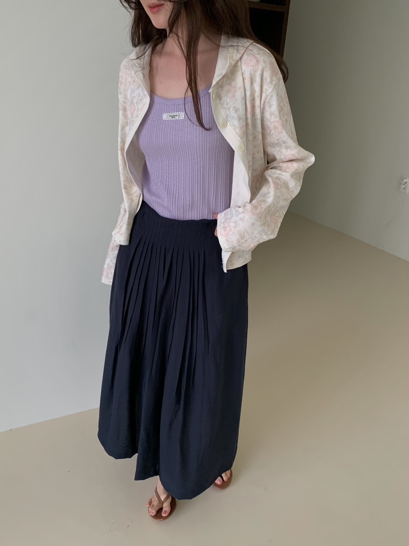 CAMEL-P韓國東大門代購女裝新品26夏季長裙褶裥長款Came_l 家長裙