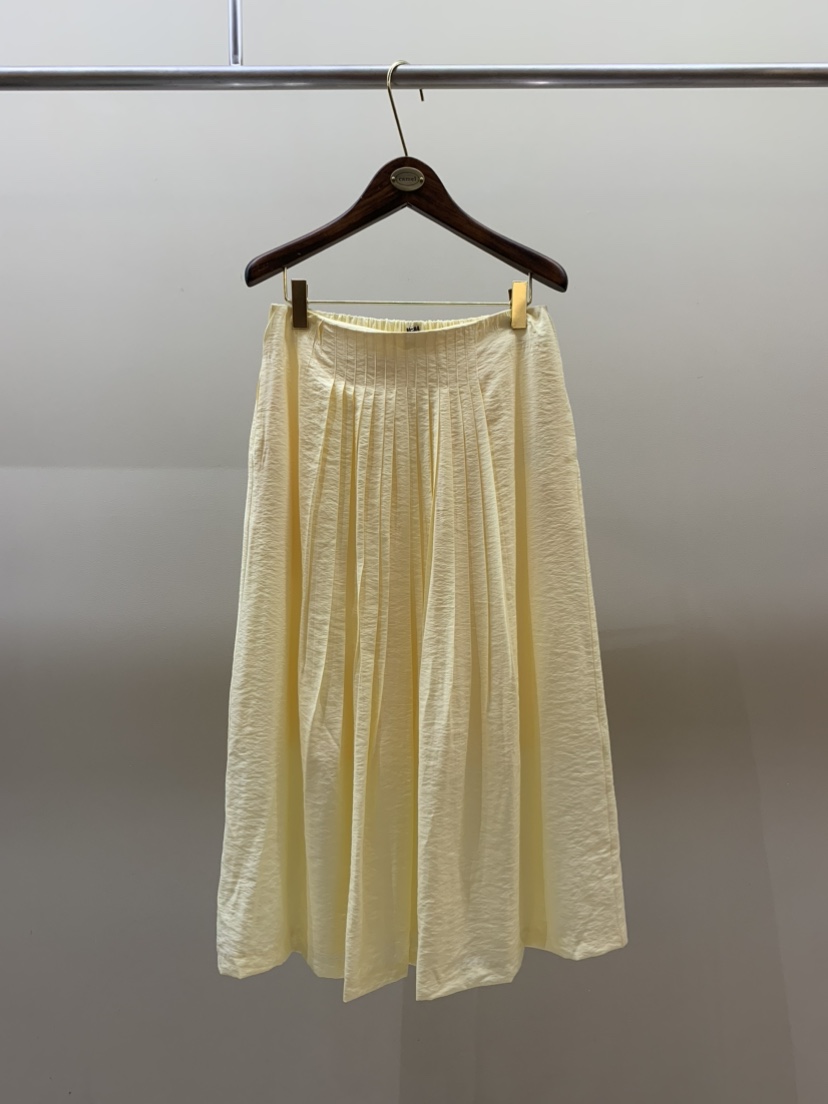 CAMEL-P韓國東大門代購女裝新品26夏季長裙褶裥長款Came_l 家長裙圖色2