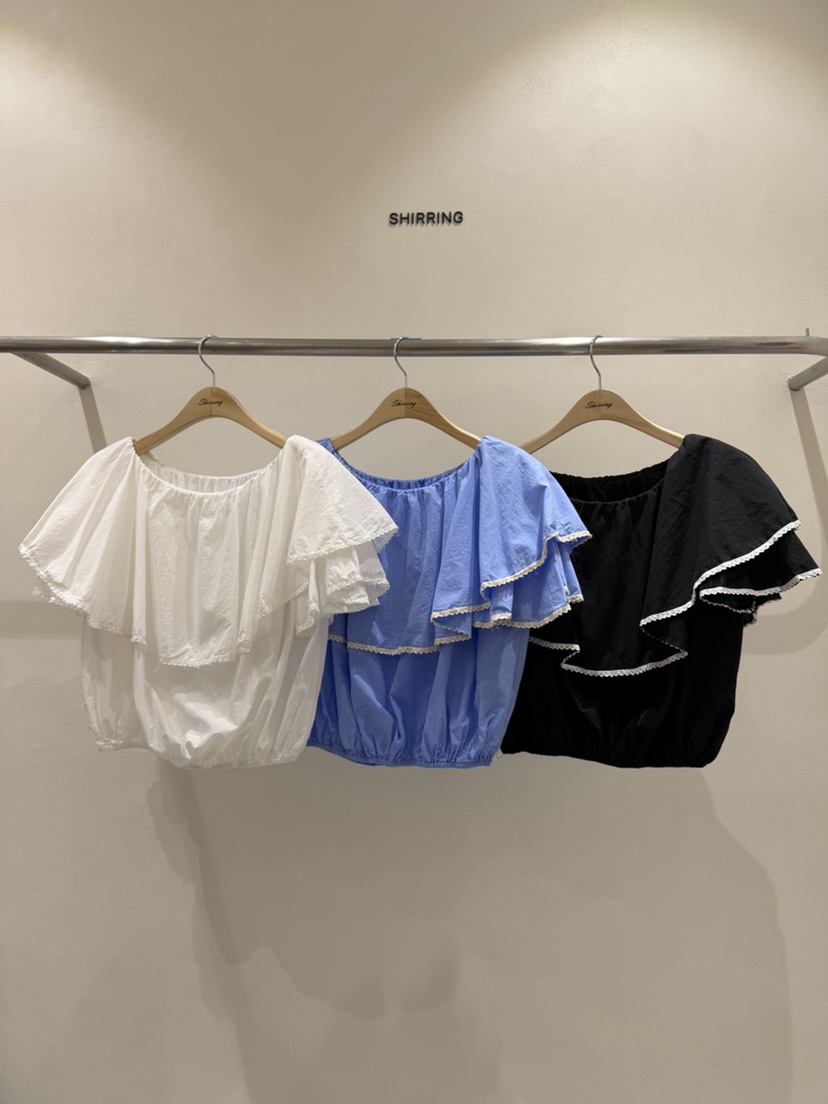 SHIRRING韓國直郵女士新品26夏季推薦26春夏休閑襯衫蕾絲衫SHIRRING襯衫/蕾絲衫