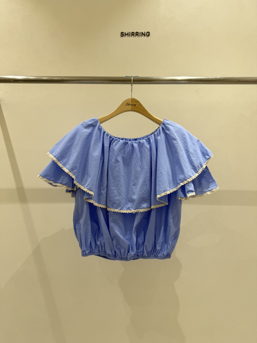 SHIRRING韓國直郵女士新品26夏季推薦26春夏休閑襯衫蕾絲衫SHIRRING襯衫/蕾絲衫圖色2