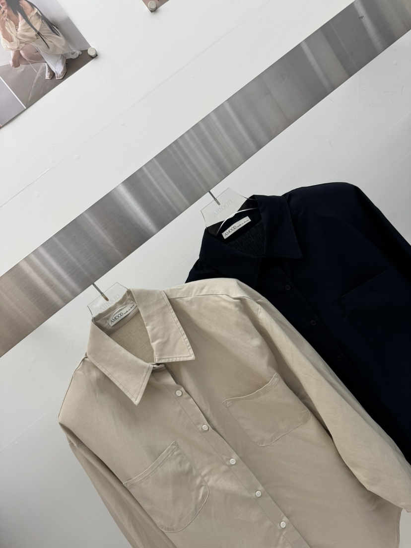 AMOOD韓國東大門直郵女士新品熱賣26夏季26春夏襯衫蕾絲衫亞麻AMOOD襯衫/蕾絲衫