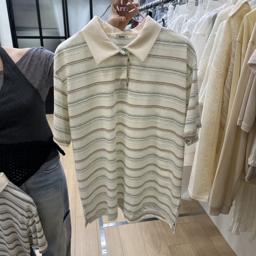 ARR韓國直郵實拍女裝新品26夏季職業時尚熱賣休閑襯衫蕾絲衫ARR襯衫/蕾絲衫圖色2