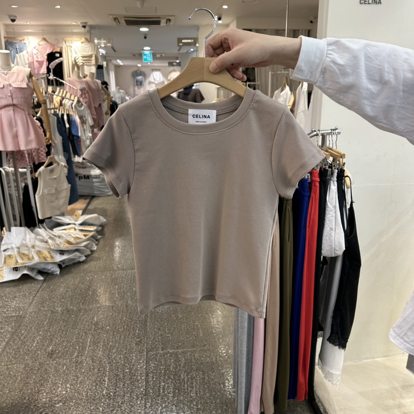 CELINA韓國直郵女裝新品休閑時尚推薦熱賣26春夏職業26夏季T恤CELI_NAT恤圖色1
