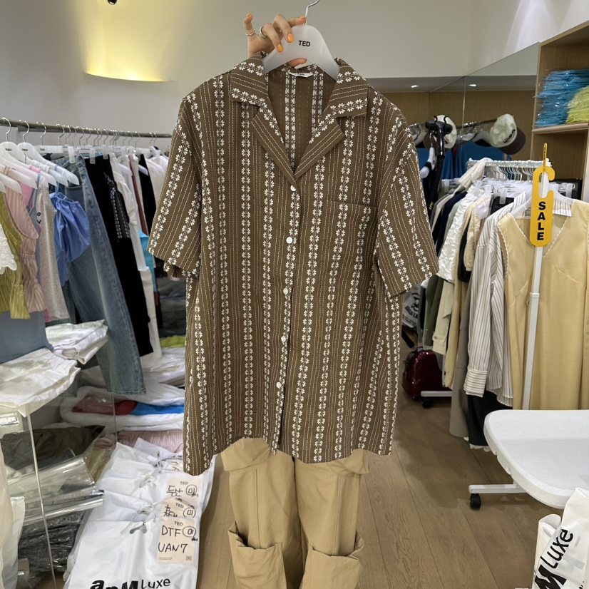 TED韓國東大門代購女士新品人氣26夏季26春夏職業襯衫蕾絲衫TED襯衫/蕾絲衫圖色1