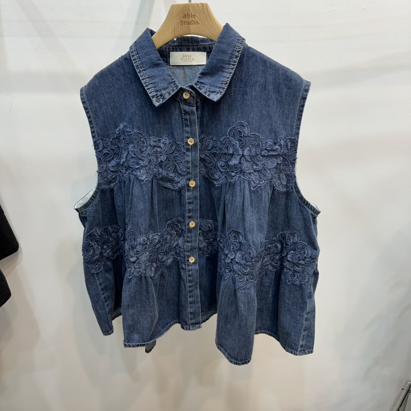 ABLESTUDIO韓國直郵女裝新品休閑人氣熱賣26夏季襯衫蕾絲衫ABLESTUDIO襯衫/蕾絲衫圖色1