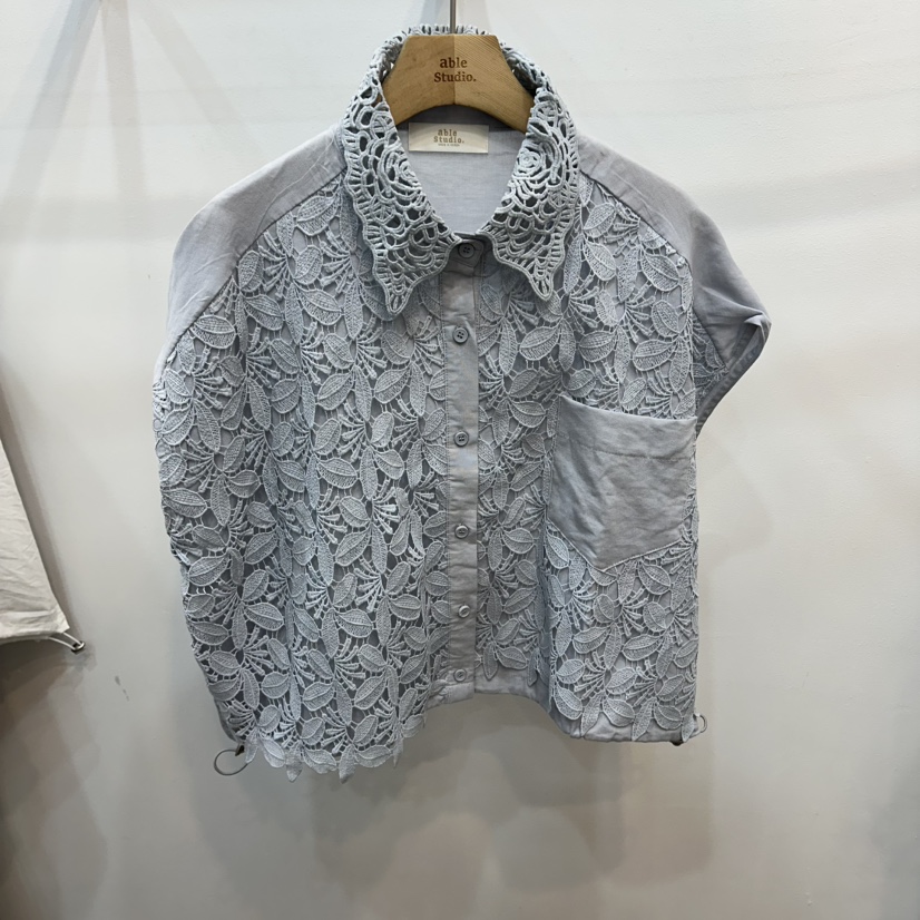 ABLESTUDIO韓國直郵女士新品推薦26春夏時尚休閑襯衫蕾絲衫ABLESTUDIO襯衫/蕾絲衫圖色2