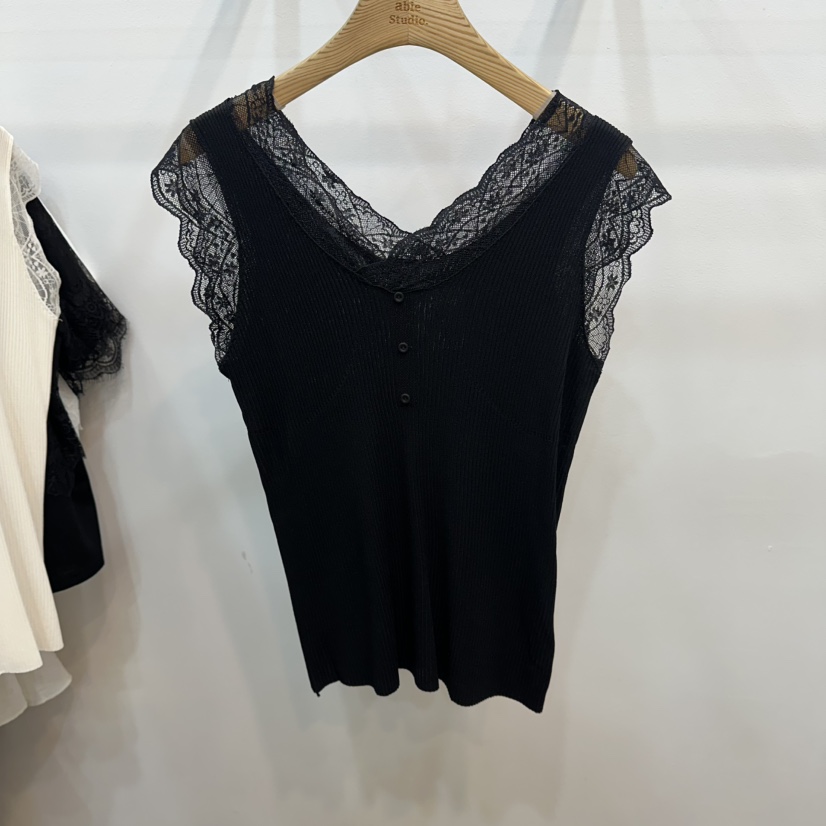 ABLESTUDIO韓國代購女裝新款人氣職業休閑熱賣吊帶背心蕾絲ABLESTUDIO吊帶/背心圖色2