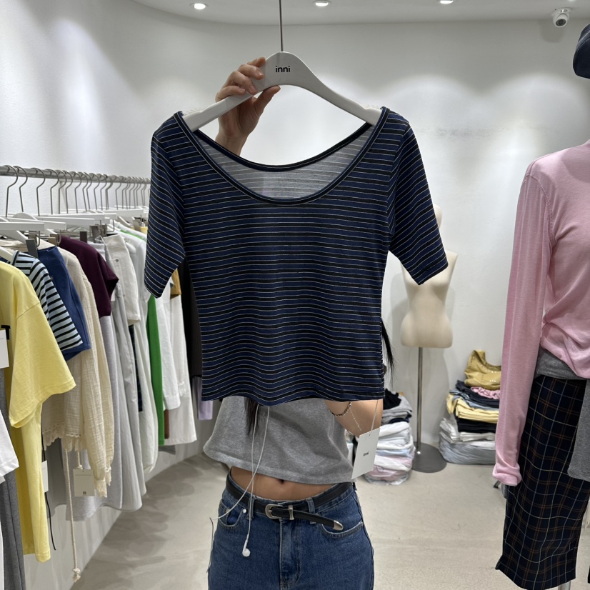 INNI韓國代購女裝新款熱賣人氣26春夏26夏季推薦時尚職業T恤inniT恤圖色2