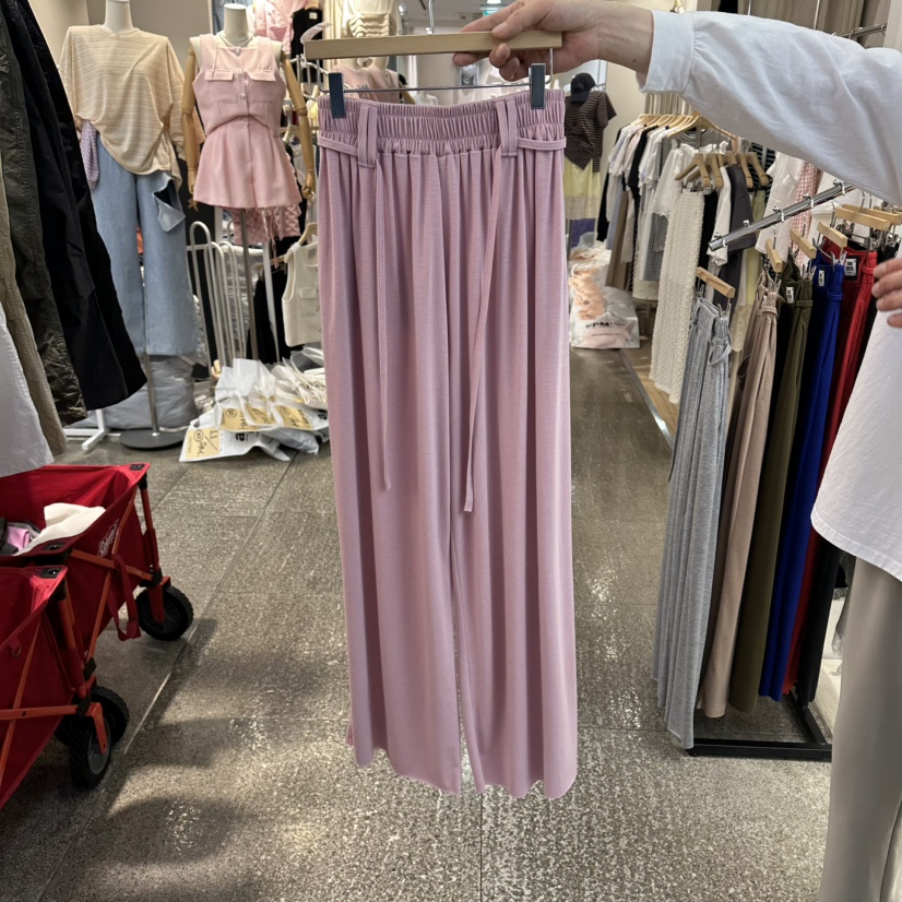 CELINA韓國代購女裝新品熱賣職業26春夏人氣時尚休閑褲腰帶CELI_NA休閑褲圖色2