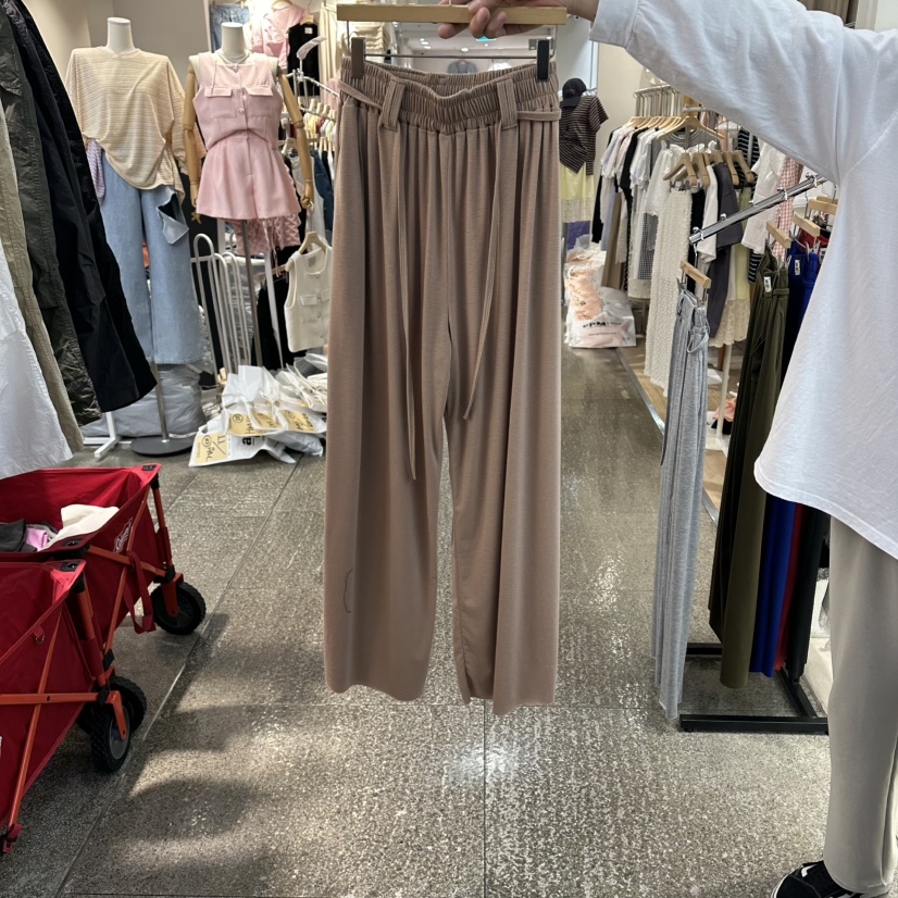 CELINA韓國代購女裝新品熱賣職業26春夏人氣時尚休閑褲腰帶CELI_NA休閑褲圖色3