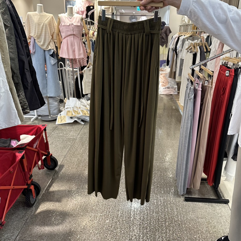CELINA韓國代購女裝新品熱賣職業26春夏人氣時尚休閑褲腰帶CELI_NA休閑褲圖色4