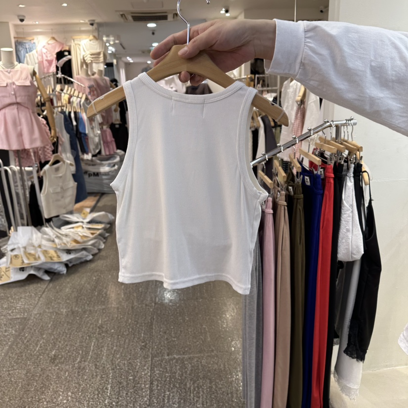 CELINA韓國東大門代購女裝新款休閑推薦吊帶背心短款羅紋CELI_NA吊帶/背心